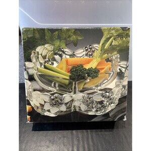 Home Beautiful Divided Relish Dish Large 10.75 Crystal Walther Glas With Box
